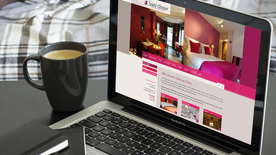 site Internet Le Saint-Amour un hôtel et un restaurant de charme à Durbuy