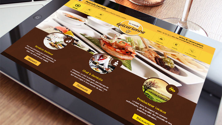 Webdesign du site Internet la croisée épicurienne